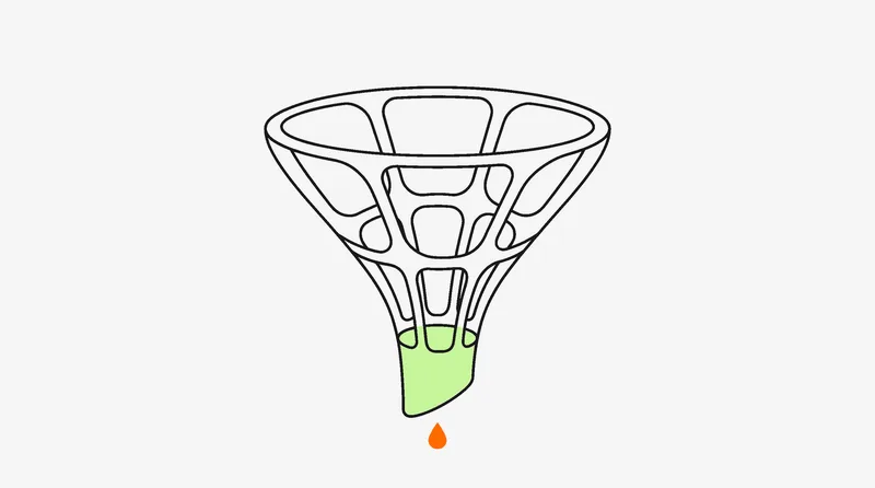 TikTok Shop affiliate campaign setup funnel — visualization of the five-step launch process from seller account to commission configuration