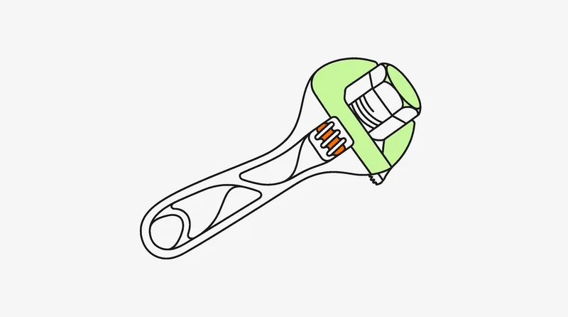 Wrench representing hands-on TikTok Shop affiliate campaign setup process