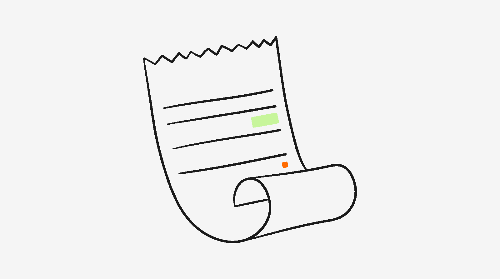 Curled receipt tape illustration representing the 2026 FBT fee stack