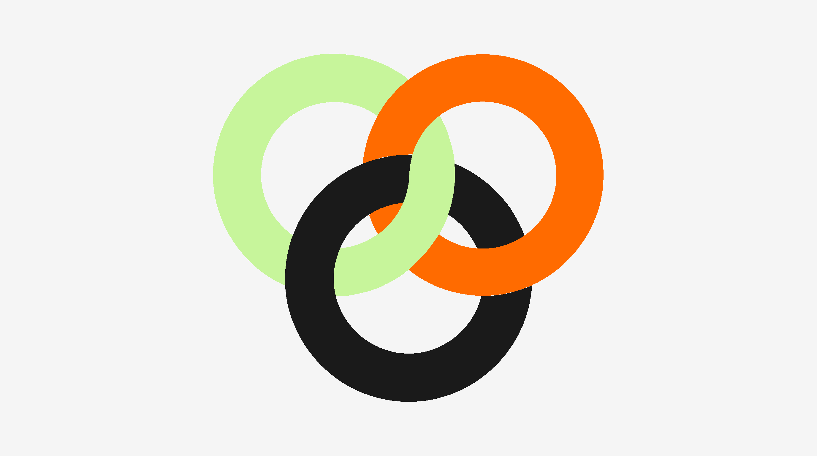 Three intersecting circles representing the three dimensions of creator tiering ... followers, performance, exclusivity