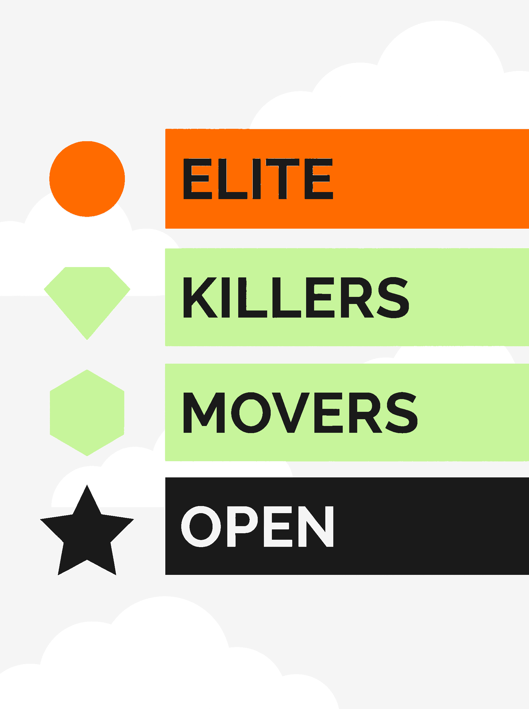 Vertical tier comparison infographic ... four-tier emblem matrix for TikTok Shop creator program